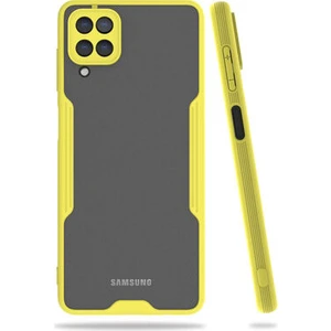 Techno Guru Samsung Galaxy A12 Kamera Korumalı ve Şık Tasarımlı Parfe Premium Silikon Kılıf