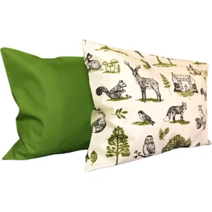 Mundo Lindo Doğal Pamuk Bebek 2' Li Yastık Kılıfı Forest Frıends