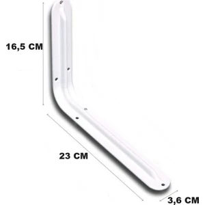 Raf Altı Konsol L Demiri Ayağı Beyaz 16.5 x 23 cm 2 Adet + Vida