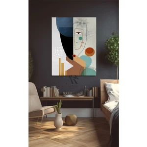 Ar Ajans Kanvas Tablo Gülen Yüz Figürlü Kanvas Tablo