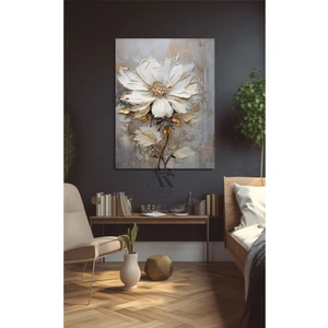 Ar Ajans Kanvas Tablo Papatya Yaglı Boya Görünümlü Kanvas Tablo