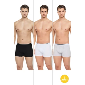 Erkek 3'lü Likralı Slim Fit Ince Kumaş Özel Paketinde Ekonomik Boxer