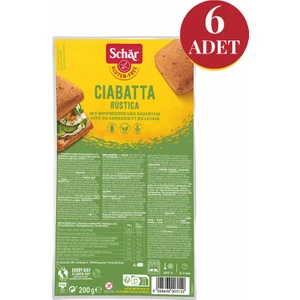 Ciabattine Rustiche Glutensiz Esmer Ekmek 200 gr (6 Adet)