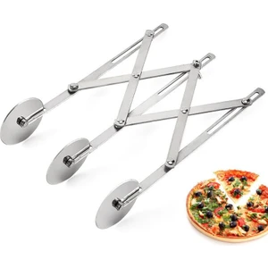 Çelik 3 Tekerlekli Mantı ve Pizza Hamur Kesme Ruleti CIN784