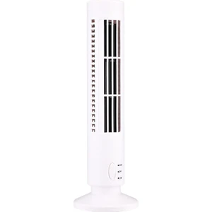 ZHKJ Shop Tower Tip USB Ektrikli Fan Yapraksız Klima Fanı Beyaz (Yurt Dışından)