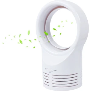 ZHKJ Shop Mini Fan Yuvarlak Masaüstü Yapraksız Fan Hava Soğutma Fanı Hava Soğutucu Beyaz (Yurt Dışından)