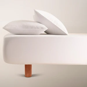 %100 Pamuk Saten Lastikli Çarşaf Seti 200x200 cm Beyaz - Lia Serisi