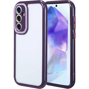 Samsung Galaxy A55 Uyumlu Kılıf Kamera Korumalı Renkli Kenar ve Çerçeve Tasarımlı Kapak