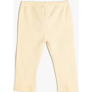 Basic Ribanalı Tayt Beli Lastikli Pamuklu