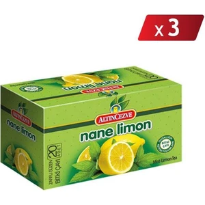 Nane Limon Bitki Çayı Süzen Poşet 20 x 2 gr - 3lü Paket