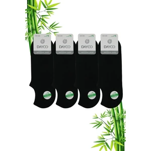 Bambu Erkek Sneakers Görünmez Spor Siyah Çorap