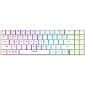 EK871GTR - Kablosuz Mekanik Oyuncu Klavyesi-Trıp-Mode (Bt+2.4g+Kablolu ) - Hotswap - Rgb - Red Switch-Beyaz