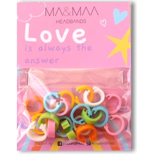 Ma & Maa Unicorn Girl Renkli 20'li Paket Saç Boncuğu