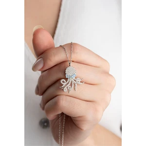 Silvano Jewelry 925 Ayar Gümüş Ahtapot Kolye