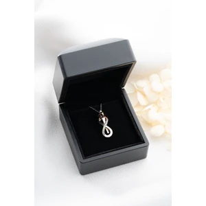 Silvano Jewelry 925 Ayar Gümüş Işıklı Kutuda Sarılan Çift Kolye