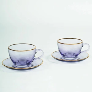 Five O'clock 2'li Çay Fincan Seti - Mor - 240 ml