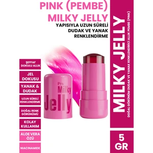 Procsın Milky Jelly Doğal Görünüm Dudak ve Yanak Renklendirici Allık Pembe (Pink) 5 gr