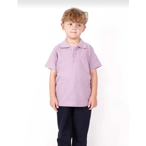 Unısex Çocuk Genç Polo Yaka Kısa Kol Normal Kalıp Düz Basic Okul Lise T-Shırt