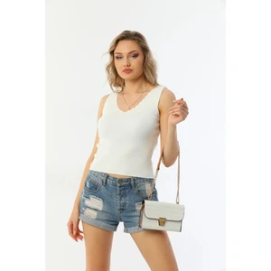 Işılda Fashion Kadın Giyim Merdiven Yaka Triko Bluz