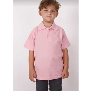 Unısex Çocuk Genç Polo Yaka Kısa Kol Normal Kalıp Düz Basic Okul Lise T-Shırt