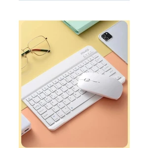 Ultra Ince Taşınabilir Kablosuz Bluetooth Klavye Mouse Seti