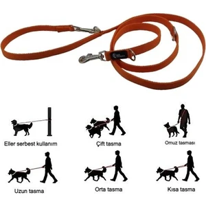 MgTasma Çok Amaçlı Ayarlanabilir Köpek Gezdirme Kayışı Ipi Tasması Turuncu
