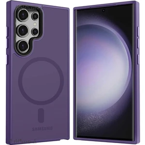 M.tk moveteck Samsung Galaxy S23 Ultra Kılıf Mat Magsafe Şarj Özellikli Darbe Önleyici Hassas Butonlu Renkli Kenar