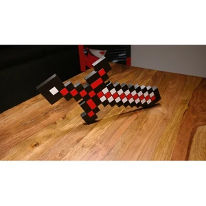 BYD3D Tekno 20 cm Minecraft Kılıç Büyük Boy, Minecraft Kılıç Biblo, Minecraft Dekoratif Figür