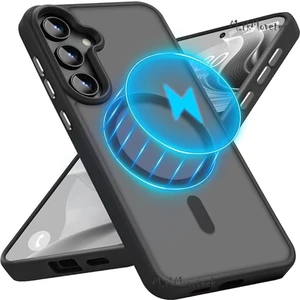 M.tk moveteck Samsung Galaxy S24 Plus Kılıf Mat Magsafe Şarj Özellikli Darbe Önleyici Hassas Butonlu Renkli Kenarlı