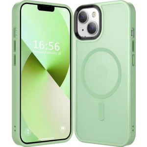 M.tk moveteck Apple iPhone 15 Kılıf Mat Magsafe Şarj Özellikli Darbe Önleyici Hassas Buton Renkli Yumuşak Kenar -Sio