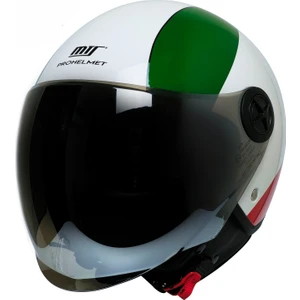 Motosiklet Yarım Kask Siyah Vizör R22.06 Sertifika Fiber Material Italy Motor Kaskı