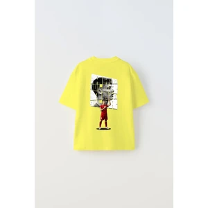 The Champ Clothing Euro 2024'ÜN Genç Yıldızları Arda Güler Baskılı Sarı Çocuk T-Shirt