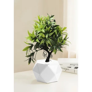 Yapay Bonsai Tarzı Bitki Beyaz Saksı-33 cm 241547