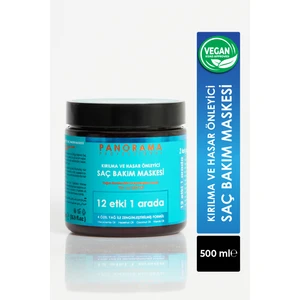 Panorama Professional Kırılma Ve Hasar Önleyici Dolgunlaştırıcı Saç Bakım Maskesi - 500 ml / 2 Kat Güçlü Saçlar / 12 Etki 1 Arada / 4 Özel Yağ ile zenginleştirilmiş formül