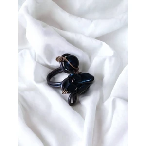 Fast AVM Ayarlanabilir Gerçek Doğal Taş Bakır Yüzük