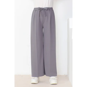 Meva Kemerli Bol Paça Pantolon 648 - Gri
