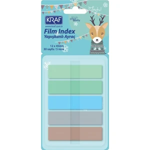 Index Film Pp Pop Up 5 Renk x 30 Yaprak 12 x 45 mm Pastel Renkler 51248 1 1 Adet