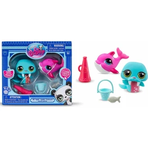 Littlest Pet Shop Minişler 2’li Figür Seti S1 - Deniz Aygırı ve Yunus Balığı - 5 cm