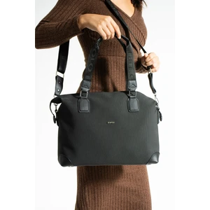 Just Polo Kadın Büyük Boy Spor Model Valiz Boy Uzun Askılı El & Omuz Çantası Siyah 1106