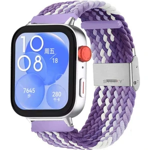 Huawei Watch Fit 3 Ile Uyumlu Metal Klips Solo Fiberlink Örgü Kordon