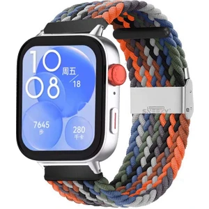 Huawei Watch Fit 3 Ile Uyumlu Metal Klips Solo Fiberlink Örgü Kordon