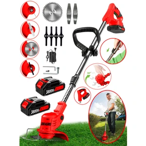 Alman Eco Pro  2 Akülü K 3800 Vf 20 Ah Ot Çim Çalı Diken Biçme Tırpanı Teleskopik Uzatmalı