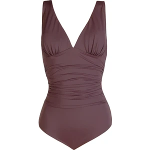 Kadın Drapeli Toparlayıcı Gül Kurusu Mayo