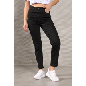 Kadın Yüksek Bel Mom Jean Siyah - 536-971