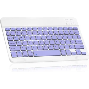 Xiaomi Redmi Pad 2 7.9" Uyumlu Kablosuz Bluetooth Şarj Edilebilir Mini Q Klavye - Mor