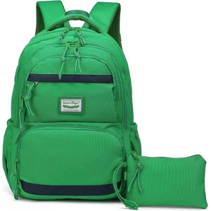 Smart Bags Sırt Çantası Okul Boyu Kalem Kutusu Hediyeli 3234 - Yeşil Laci
