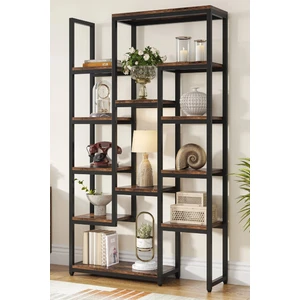 Tolia Home 12 Raflı Metal Iskeletli Kitaplık Çok Amaçlı Aksesuar Rafı Düzenleyici Raf