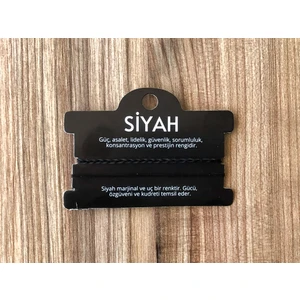 Sokak Kedisi Tasarım Ikili Ip Bileklik (Siyah)