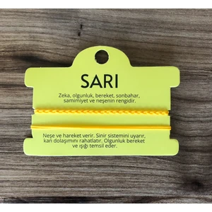 Sokak Kedisi Tasarım Ikili Ip Bileklik (Sarı)