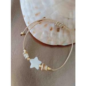 By Song Jewelry Sedef Doğaltaşlı Yıldız Bileklik